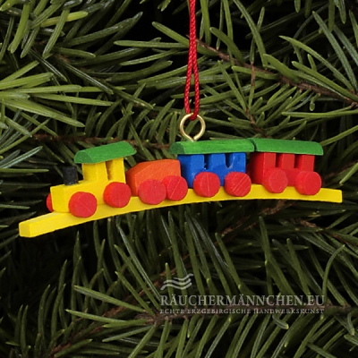 Bunte Butzeeisenbahn Christbaumschmuck