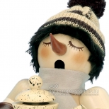 Schneemann Räuchermännchen mit Kaffeekanne